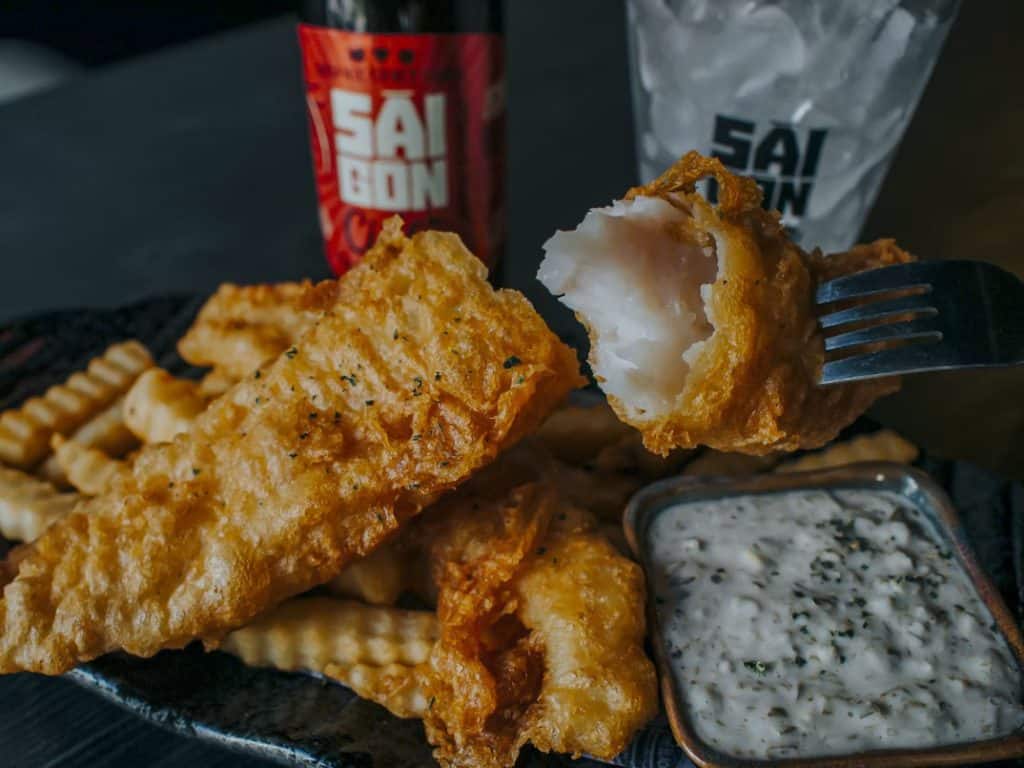 Cook Regal Fish and Chips In Caravan