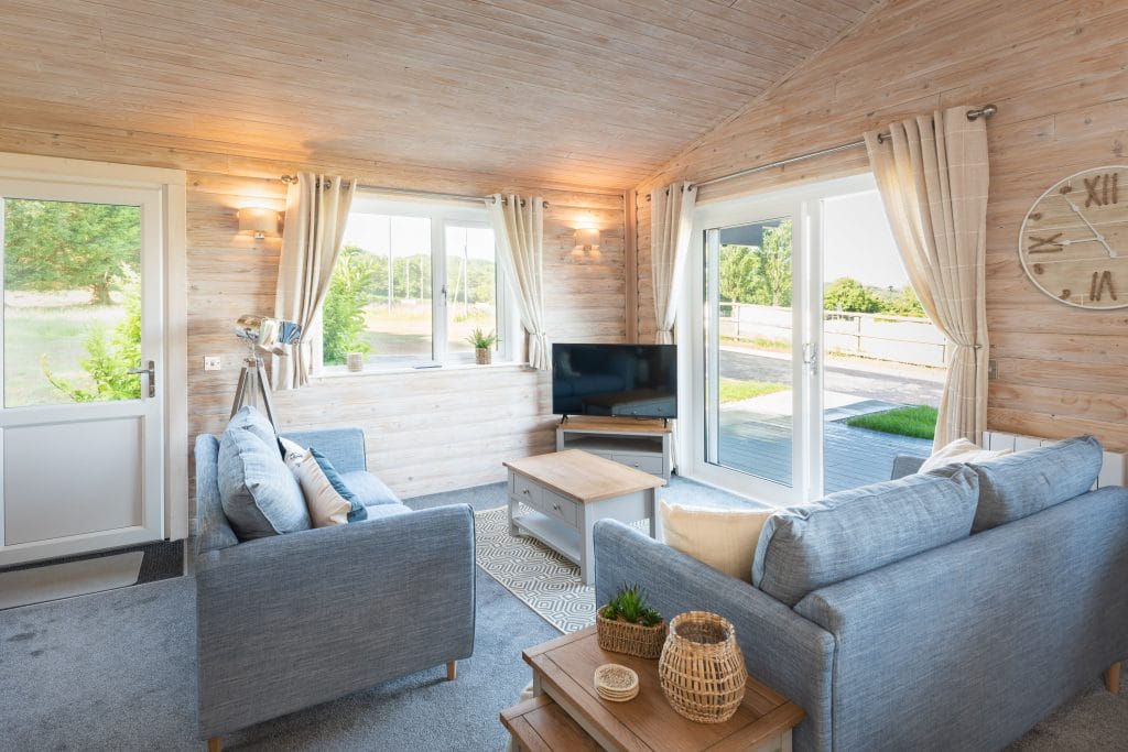 Fingle Glen Lodges Living Area