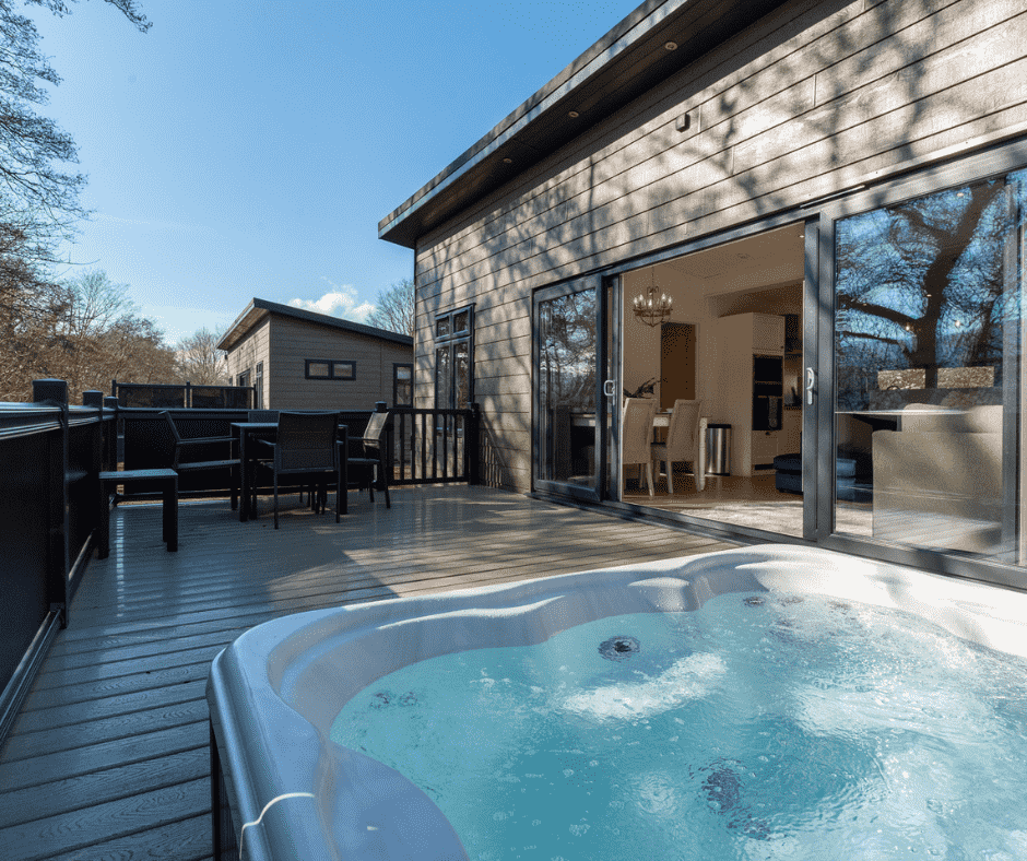 hot tub lodges yorkshire dales for sale