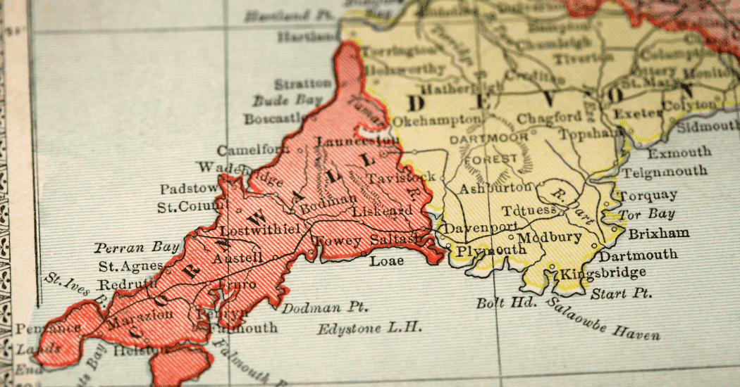 southwest UK map