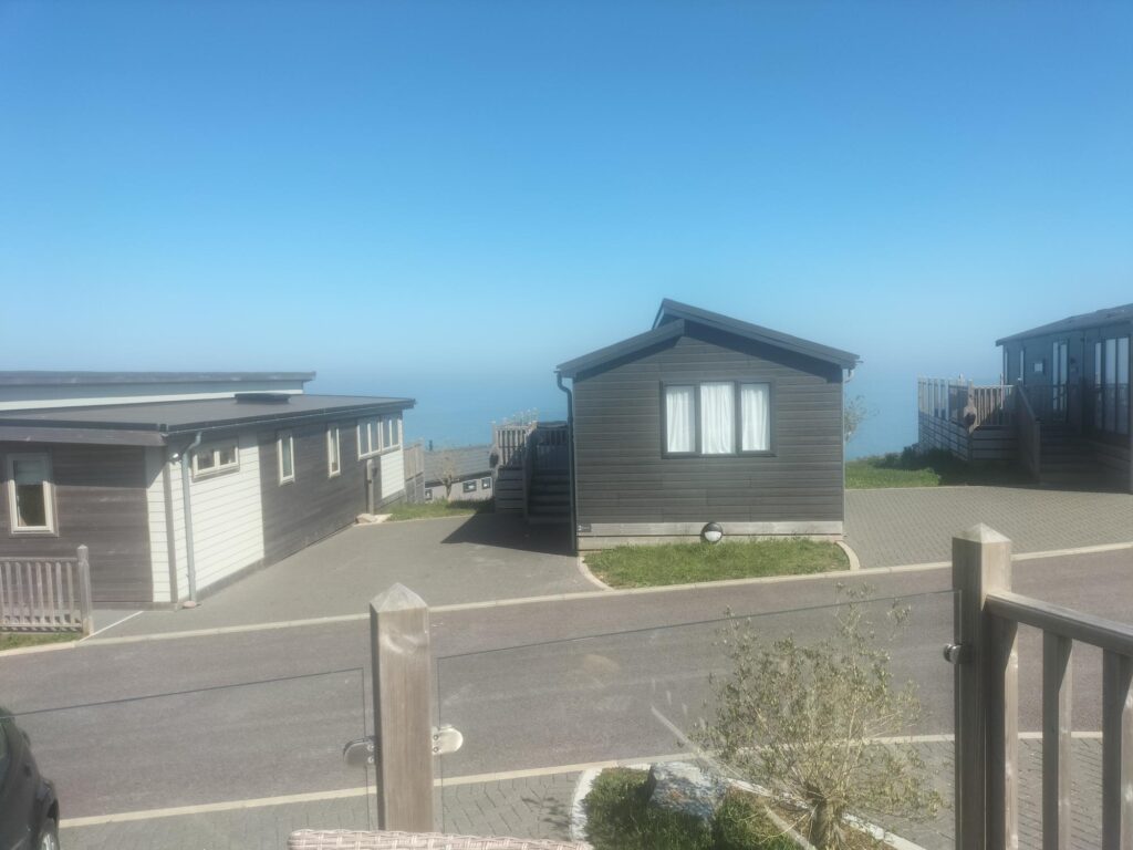 Space for 2 cars including charger for electric cars.