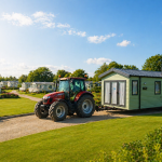 static caravan moving on holiday park